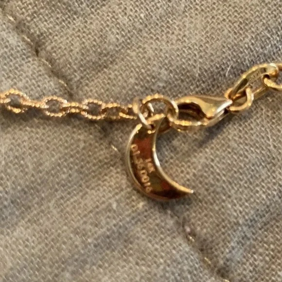 Bettina Javaheri black diamond rose gold love necklace RARE